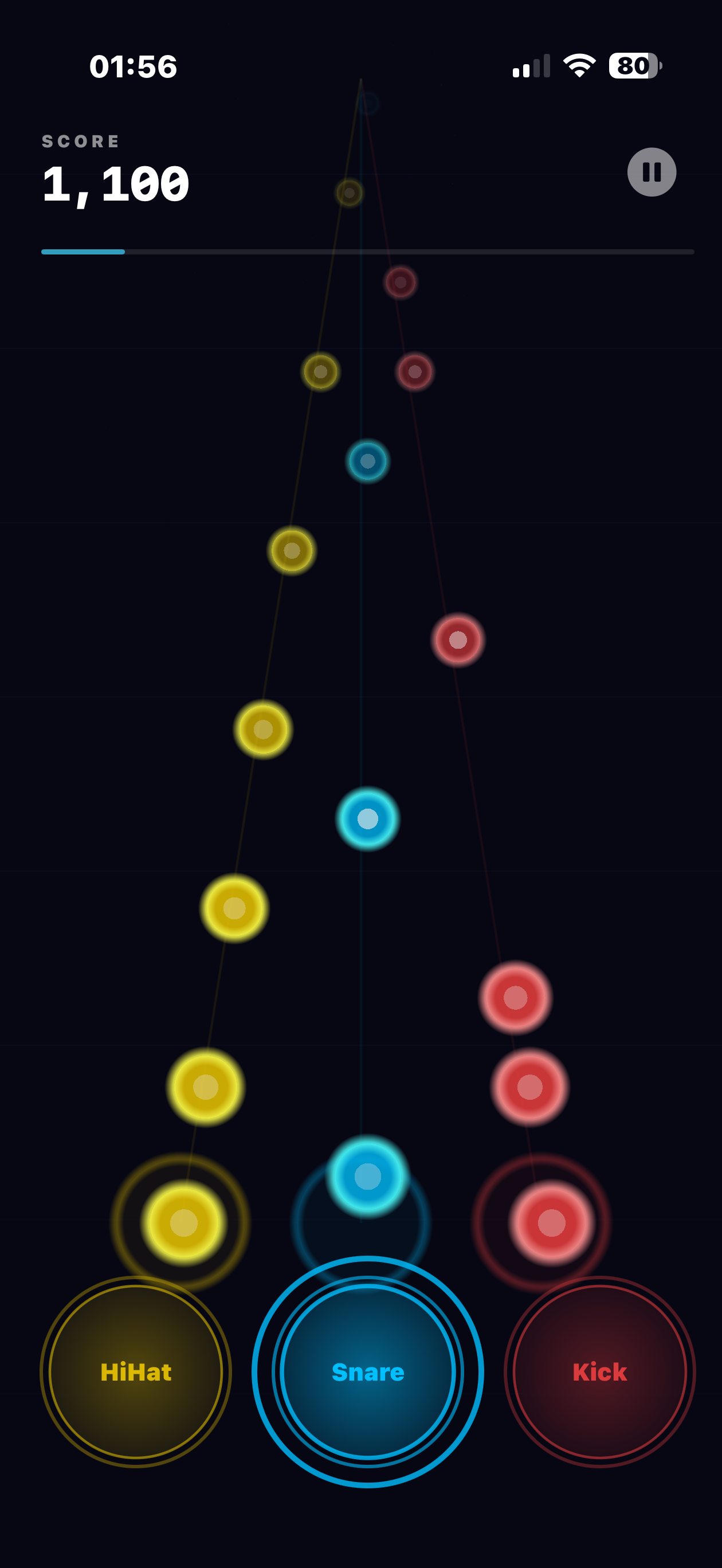 BeatFlow Gameplay - Drum Hit